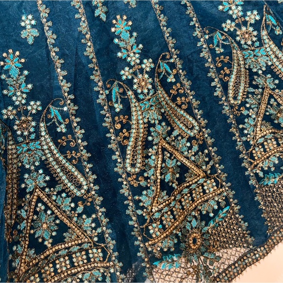 Women net wedding dress in blue navy - Picture 2 of 8